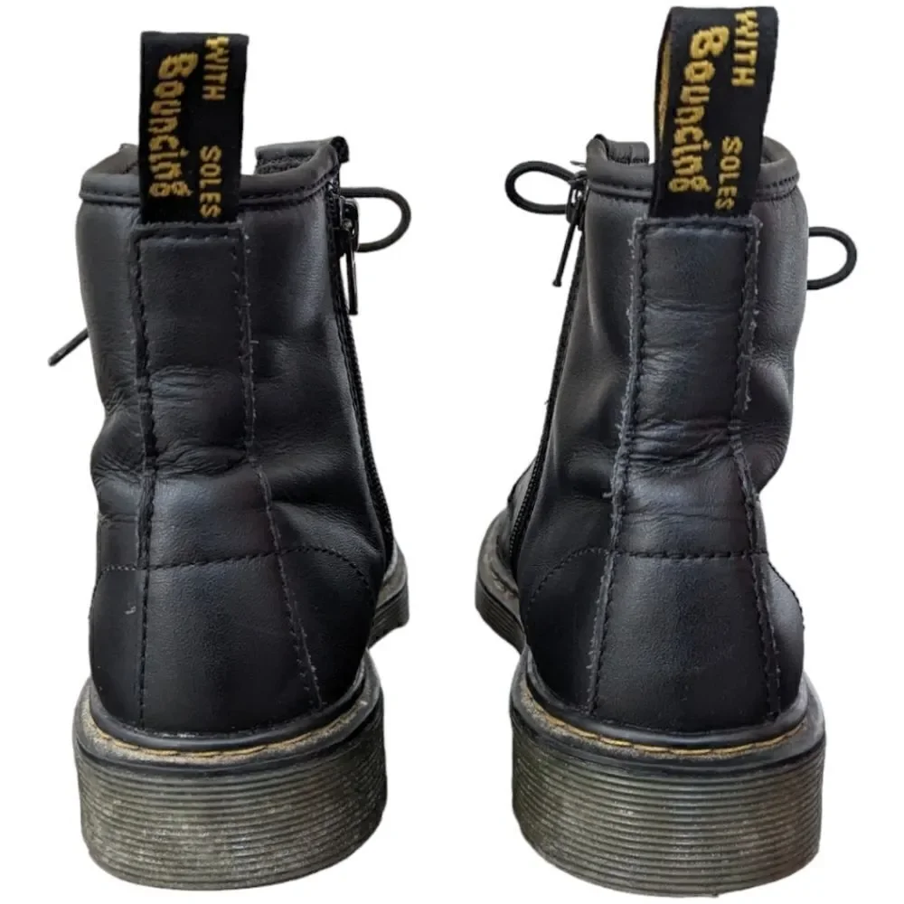 Dr. Martens Junior 1460 Softy T Leather Lace Up Boots in Black Size US 4M US 5L